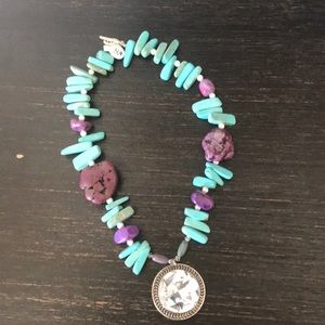 Turquoise and Purple necklace
